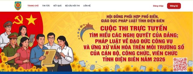 Phát động cuộc thi trực tuyến Tìm hiểu các Nghị quyết của Đảng; Pháp luật về đạo đức công vụ và ứng xử văn hóa trên môi trường số của CBCCVC tỉnh Điện Biên năm 2026