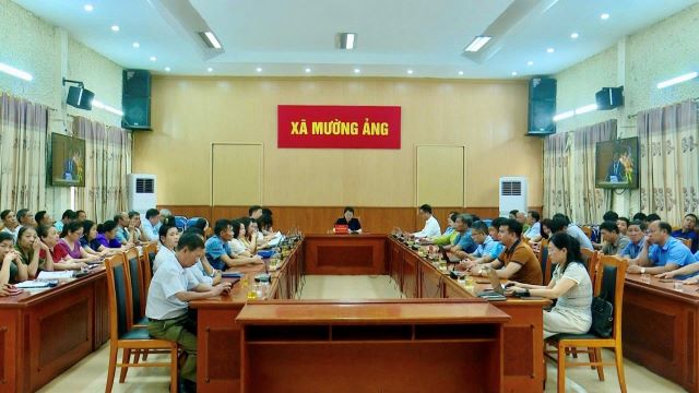 Xã Mường Ảng dự Hội nghị trực tuyến toàn quốc tổng kết công tác bầu cử