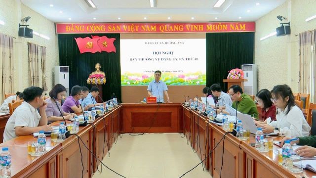 Ban Thường vụ Đảng ủy xã Mường Ảng tổ chức kỳ họp thứ 40