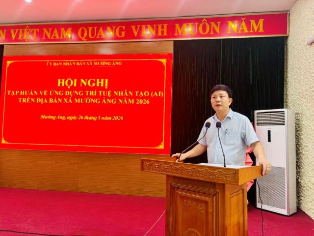 Xã Mường Ảng tổ chức tập huấn về ứng dụng trí tuệ nhân tạo (AI)