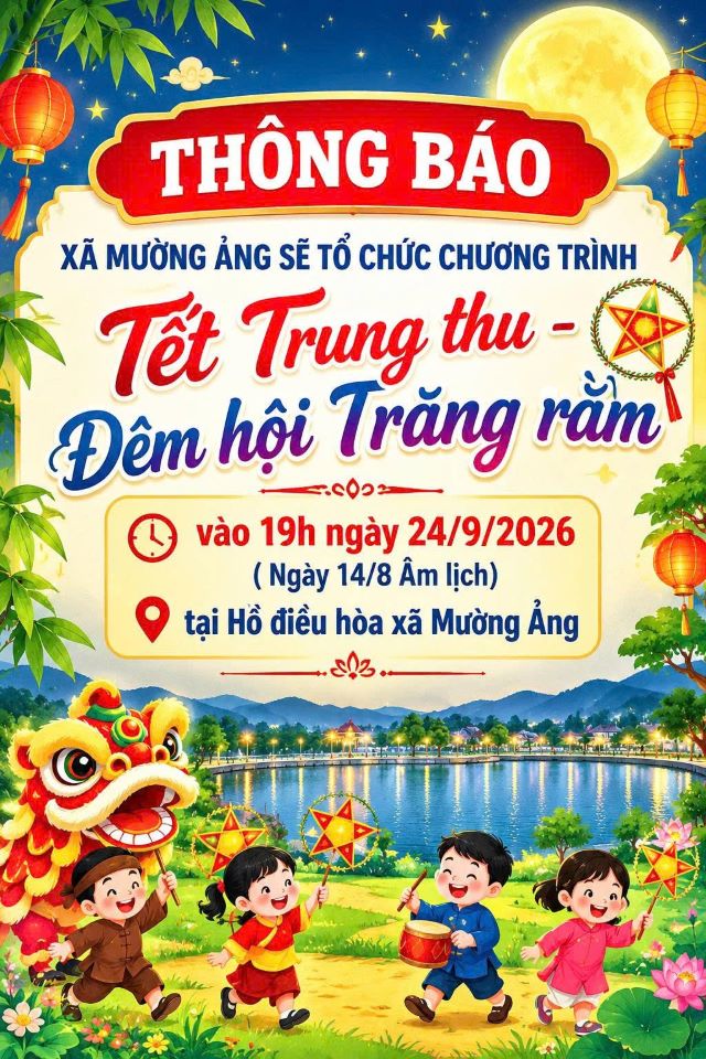 Các hoạt động vui Tết Trung Thu năm 2026 tại xã Mường Ảng