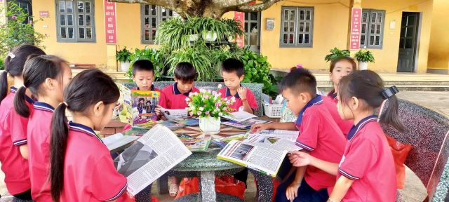 Rộn ràng ngày Hội đọc sách - Ươm mầm tri thức tại trường Tiểu học Hua Nguống, xã Mường Ảng