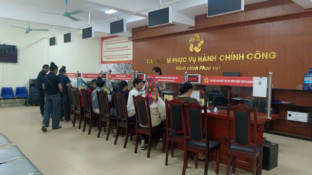 Trung tâm Phục vụ hành chính công xã Mường Ảng ngày 31/3/2026